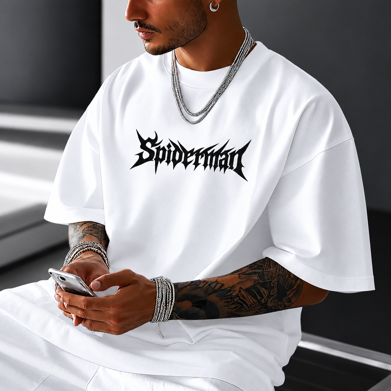 Spider Blood Drop Shoulder T-Shirt